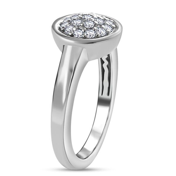 88 Facetten Moissanit Ring 925 Silber platiniert ca. 0,29 ct image number 5
