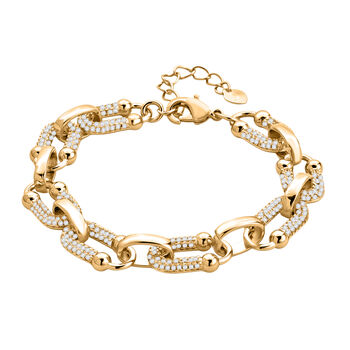 Wei&szlig;er Zirkonia Armband ca. 18 cm Nickelfreies Messing Standard 1.60 ct