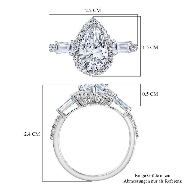 LUXURIANT IGI zertifizierter VS-EF Labor Diamant Ring in 950 Platin - 3 ct. image number 7