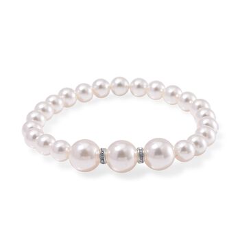 Wei&szlig;es Muschelkernperle Schmuckset