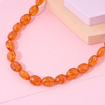 Synthetische Bernstein-Halskette, 45cm