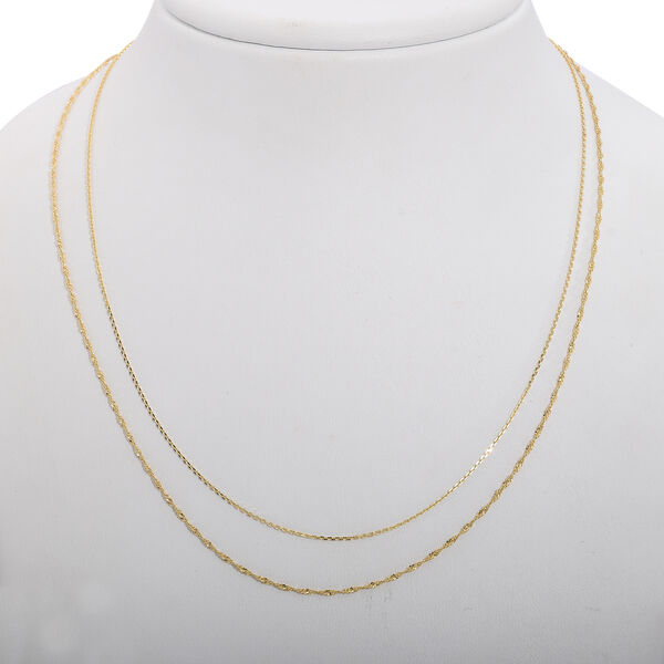 925 Silber vergoldet Kette ca. 45 cm ca. 2,55g image number 2