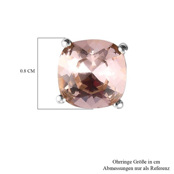LUSTRO STELLA - &ouml;sterreichische Vintage-Rose Kristall-Ohrstecker, 925 Silber platiniert ca. 3,14 ct image number 3