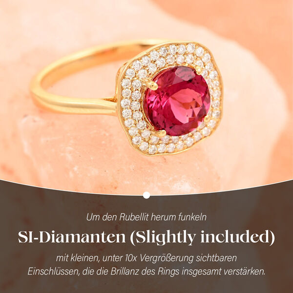 ILIANA AAA Rubellit und SI Diamant Ring in 750 Gold - 2,15 ct. image number 3