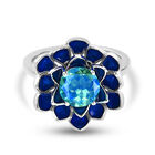 Pfau Triplett Quarz-Ring, 925 Silber platiniert  ca. 1,31 ct image number 0