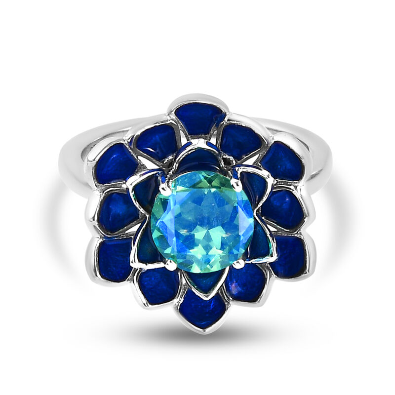 Pfau Triplett Quarz-Ring, 925 Silber platiniert  ca. 1,31 ct image number 0