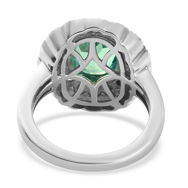 Pfau Triplett Quarz und Zirkon Ring 925 Silber platiniert image number 6