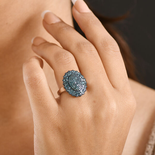 D'Joy blauer Diamant Ring - 1,08 ct. image number 3