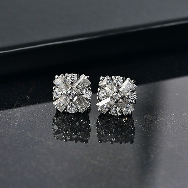 D'Joy Moissanit Ohrringe 925 Silber rhodiniert ca. 1,87 ct. image number 1