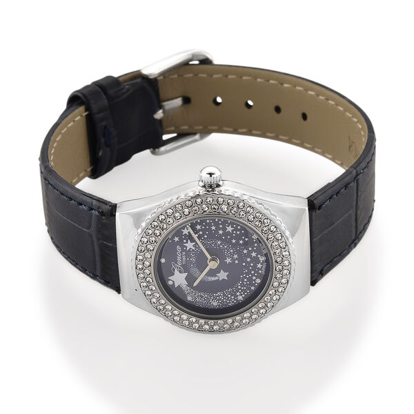 GENOA - J Francis gefertigt mit SWAROVSKI Wei&szlig;er Swarovski Kristall Uhren 23 cm Reine Legierung image number 4
