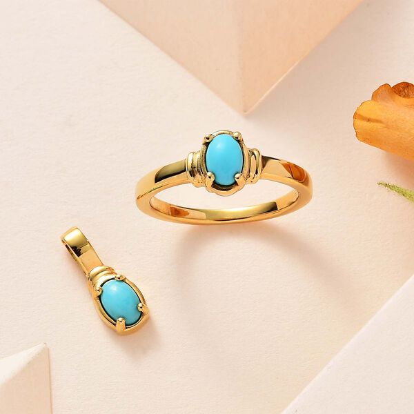 AA Sleeping Beauty T&uuml;rkis Schmuckset- 0,70 ct. image number 2