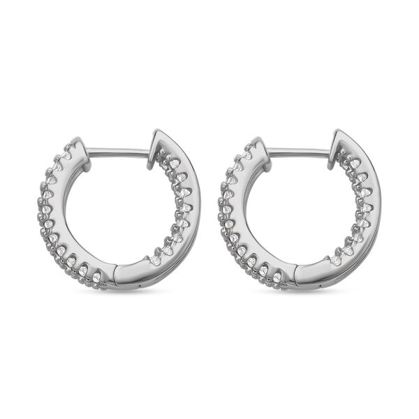 Weiße Zirkonia-Creolen, Messing ca. 1.00 ct image number 4