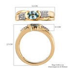 Kambodschanischer blauer Zirkon Ring 925 Silber vergoldet (Größe 19.00) ca. 0,86 ct image number 6
