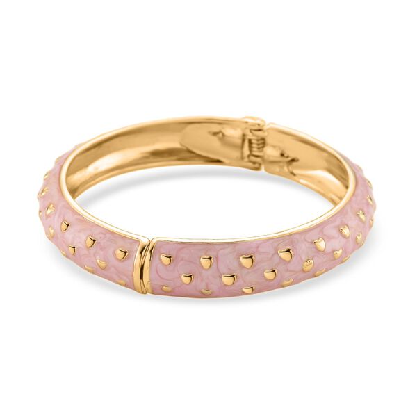 Emaille-Armreif im Punkt-Design, Rosa, ca. 18,5 cm image number 5