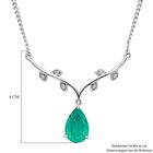 Smaragd Quarz Triplett und Zirkon Halskette, 45 cm - 6,28 ct. image number 5