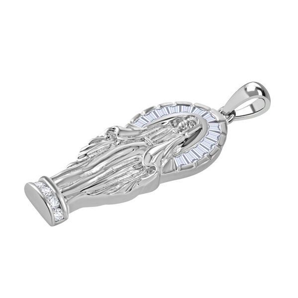 LUSTRO STELLA - Weißer Zirkonia Mutter Gottes Anhänger image number 2