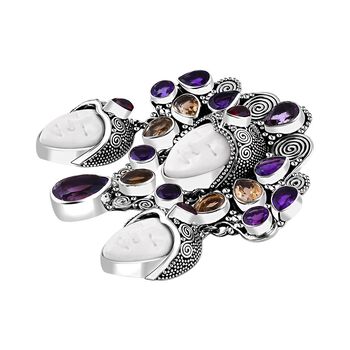 Bali Kollektion - AA Rosa Amethyst Anh&auml;nger 925 Silber ca. 18.83 ct