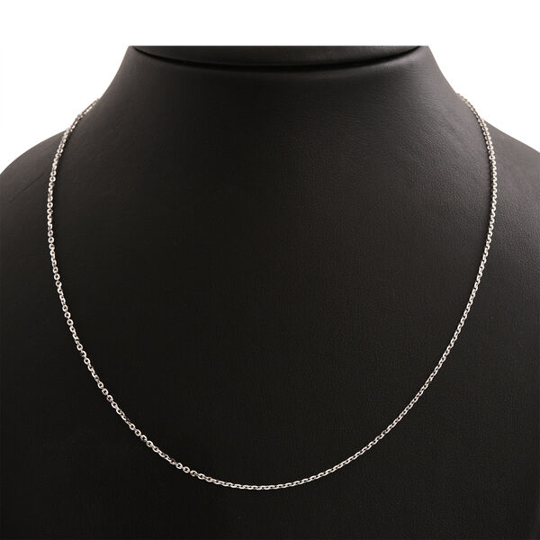 Kabelkette 60 cm in 925 Silber rhodiniert image number 1