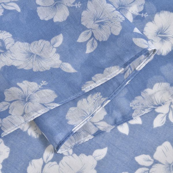 Weicher, leichter Schal mit Quasten, Blau image number 4