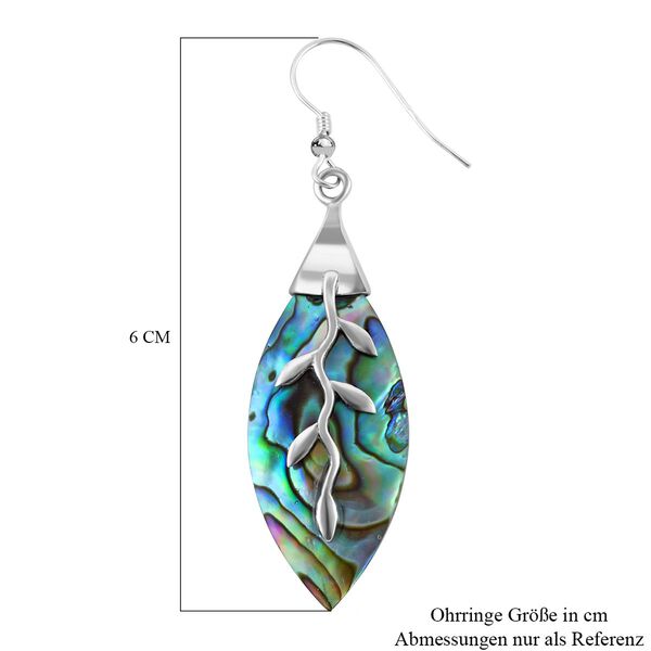 Royal Bali Kollektion - Abalone Muschel Ohrringe, 925 Silber image number 5
