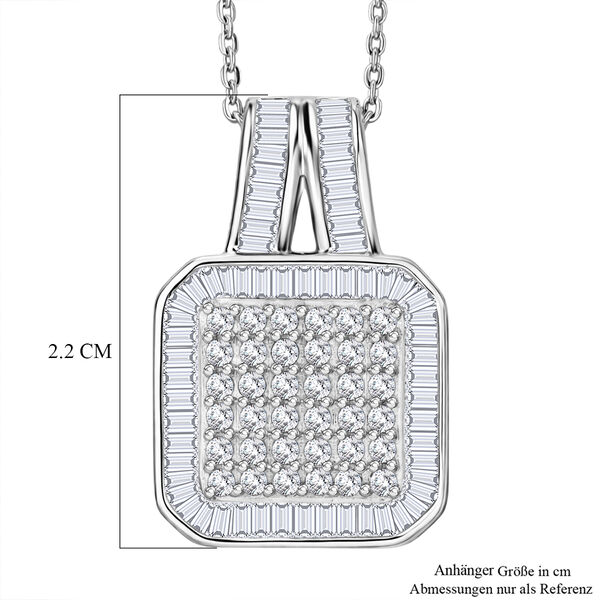 D'Joy wei&szlig;er Diamant Anh&auml;nger mit 50cm Kette - 1 ct. image number 6