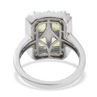 Peridot und Zirkon Ring 925 Silber Platin-Überzug image number 5