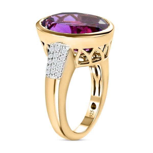 Natürlicher, marokkanischer Amethyst und Zirkon-Ring - 8,50 ct. image number 5