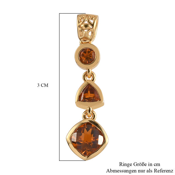 Madeira Citrin-Anh&auml;nger, 925 Silber vergoldet, ca. 1,46 ct image number 6