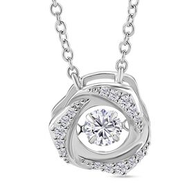 RADIANTA GRA zertifiziert Moissanit (D-VVS) Halskette ca. 45 cm 925 Silber rhodiniert ca. 0.51 ct