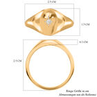 Weißer Diamant Ring, 925 Silber Gelbgold Vermeil (Größe 20.00) image number 5