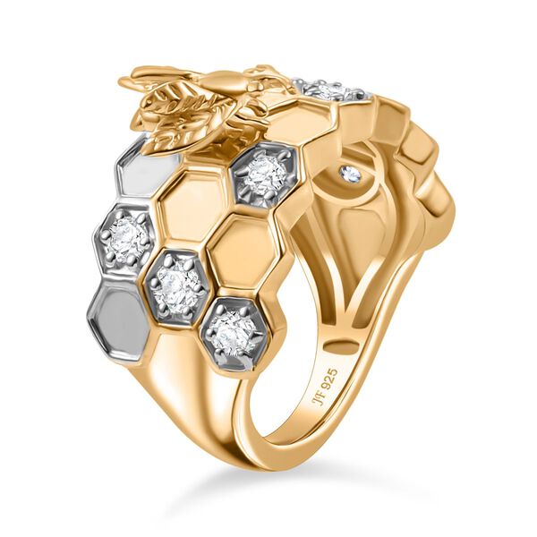 J Francis gefertigt mit SWAROVSKI- Zweifarbiger Swarovski Zirkonia Ring image number 5