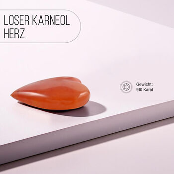 Gem Crystal Collection - Herz Karneol, Small, 3-4 cm -60 Ct.