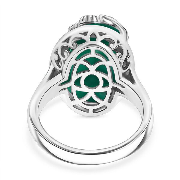 Verde Onyx Ring Messing (Gr&ouml;&szlig;e 16.00) ca. 10,77 ct image number 5