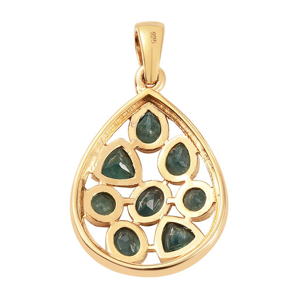 Grandidierit Anh&auml;nger 925 Silber vergoldet ca. 3,87 ct image number 6