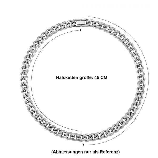 Reiner Panzer 316L Edelstahl Halskette ca. 45 cm ca. 56,00g image number 7