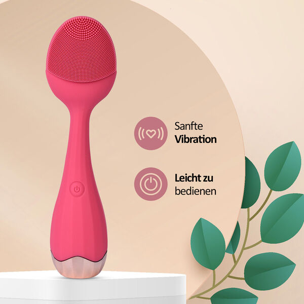 Elektrische Gesichtsreinigungsb&uuml;rste mit USB-Kabel, Fuchsia image number 2