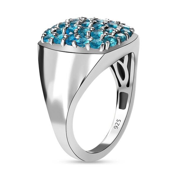 Neon Apatit Ring, 925 Silber platiniert, (Größe 17.00) ca. 1.42 ct image number 5