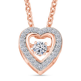 LUXURIANT DIAMOND - Lab Grown Diamant SI-GH Schmuckset 925 Silber 750 Roségold Vermeil ca. 0.25 ct