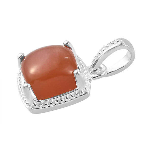 Pfirsich Mondstein Anh&auml;nger 925 Silber ca. 2,97 ct image number 4