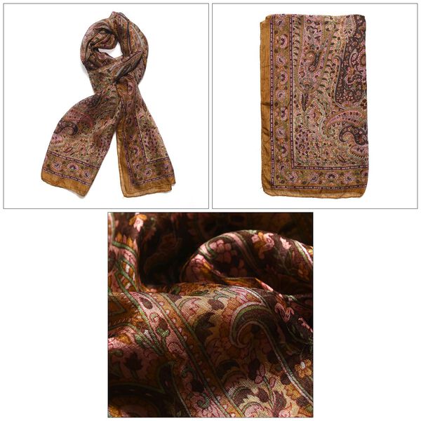 Eleganter Seidenschal in leuchtendem Senfgelb, 100% feinste Seide image number 5