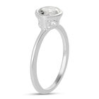 Weißer Topas Solitär Ring 925 Silber  ca. 1,00 ct image number 4
