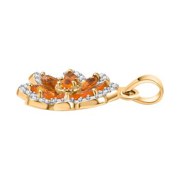 Feuer opal Anh&auml;nger 925 Silber vergoldet ca. 0.76 ct