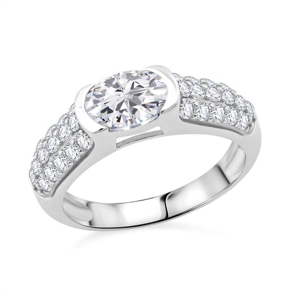 Lustro Stella weißer Zirkonia Ring image number 3