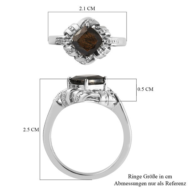 Schokoladen Saphir Ring Edelstahl  ca. 2,13 ct image number 7