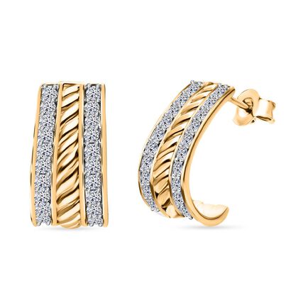 LUXURIANT DIAMOND - Lab Grown Diamant SI-GH Ohrringe 925 Silber 750 Gelbgold Vermeil ca. 1.00 ct