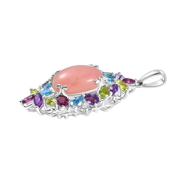 AA Vinicunca-Peruanischer Opal, Himmelblauer Topas Anh&auml;nger 925 Silber rhodiniert ca. 8,23 ct. image number 3