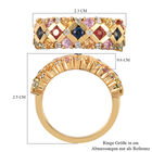 Mehrfarbiger Saphir und Zirkon-Ring, 925 Silber Gelbgold Vermeil  ca. 1,82 ct image number 6