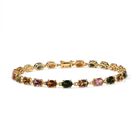 AAA Mehrfarbig-Turmalin Armband ca. 19 cm 375 Gold ca. 10,76 ct.
