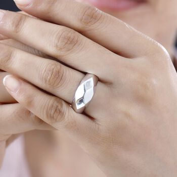 Ring, 925 Silber platiniert