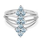 Himmelblauer Topas Ring Messing (Größe 19.00) ca. 1,38 ct
